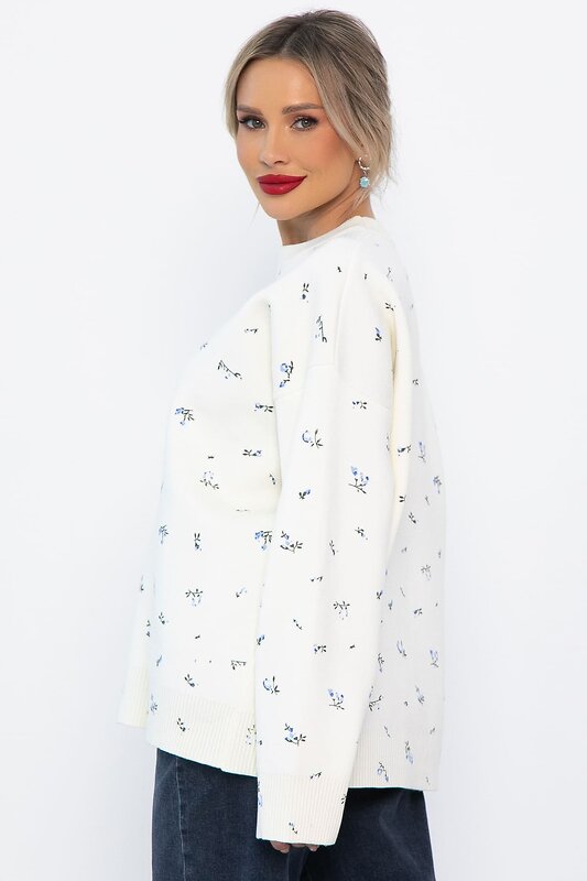 LT Collection Свитер 567993 Б14761-1М молочный