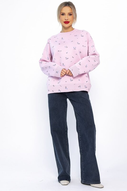 LT Collection Свитер 567994 Б14760-1М розовый