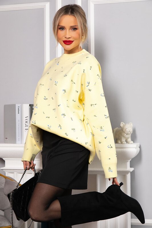 LT Collection Свитер 567996 Б14758-1М желтый