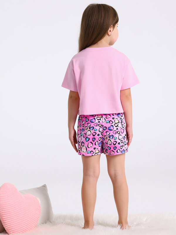 Апрель Комплект 568009 2ДЖФШ5742001н светло-розовый+сердечки леопард на розовом / Кудрявый единорог