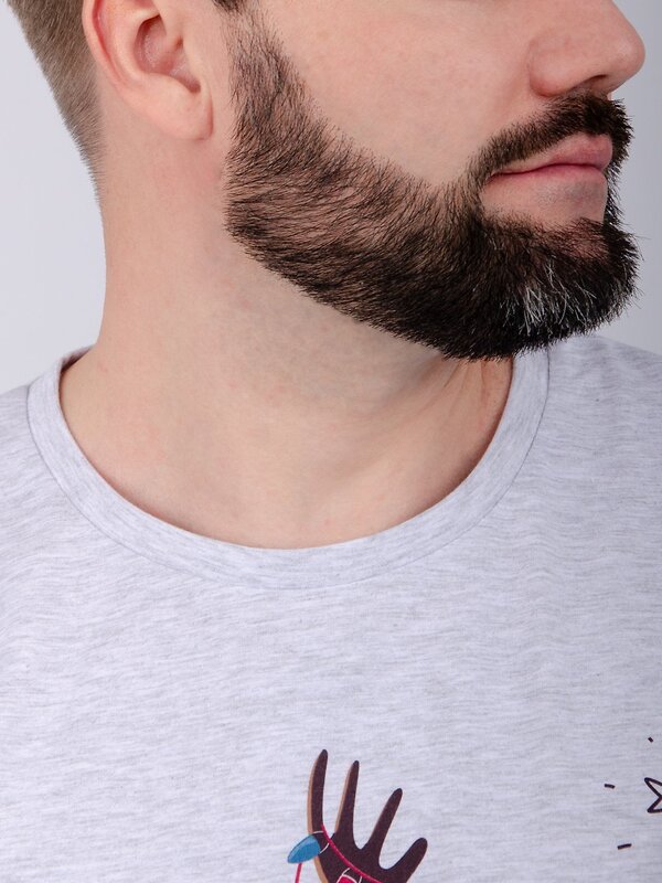 Malina Пижама 568045 3172 светло-серый меланж/зелёный/красный