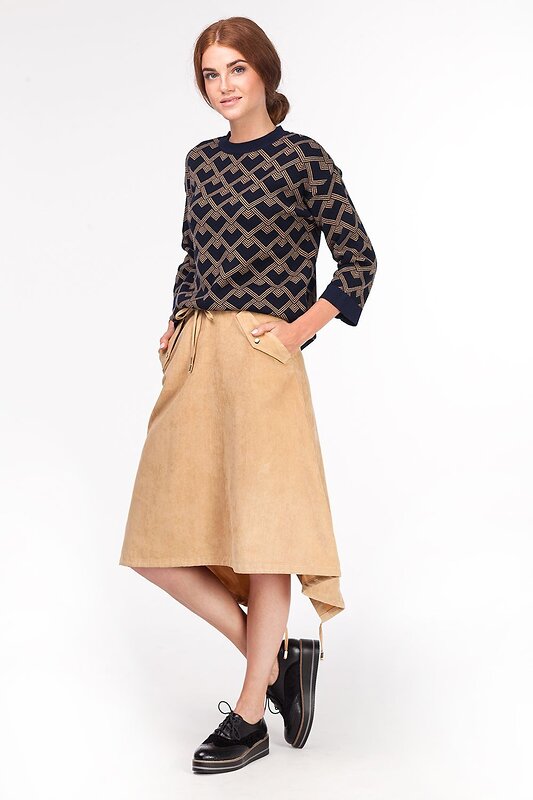 VILATTE Юбка 568101 D26.341 светло-бежевый