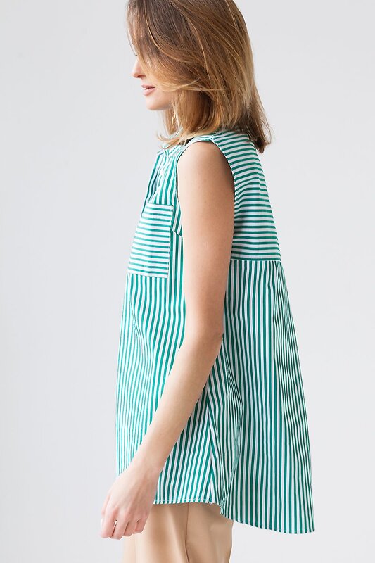 VILATTE Блузка 568106 D29.637 белый-зеленый