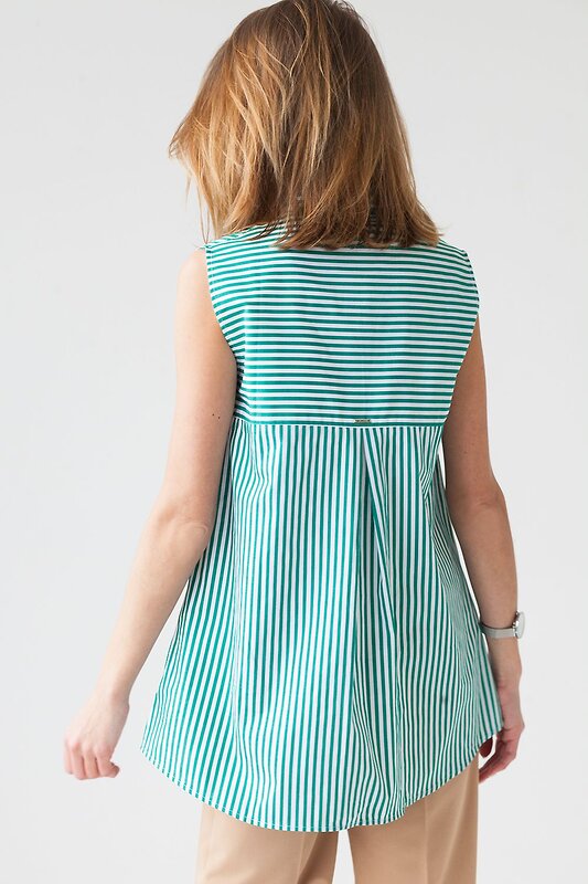 VILATTE Блузка 568106 D29.637 белый-зеленый