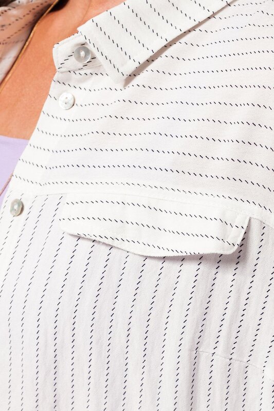 VILATTE Блузка 568114 D29.661 белый-синий