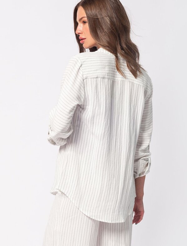 VILATTE Блузка 568114 D29.661 белый-синий