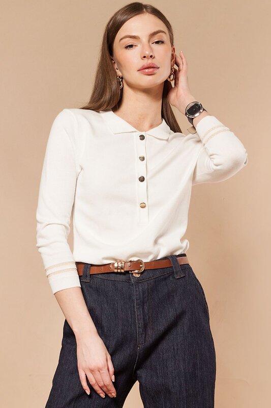 VILATTE Джемпер 568142 D39.463 белый