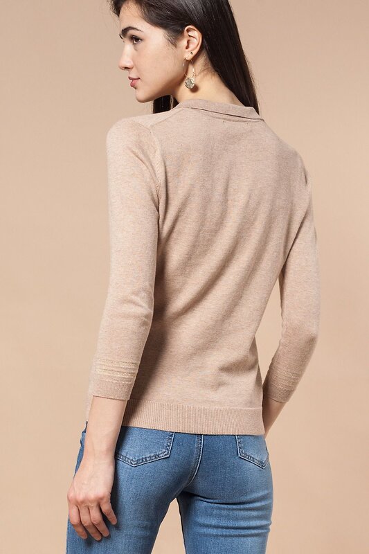 VILATTE Джемпер 568144 D39.463 светло-бежевый