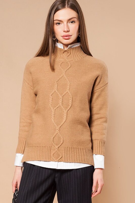 VILATTE Джемпер 568148 D39.469 бежевый