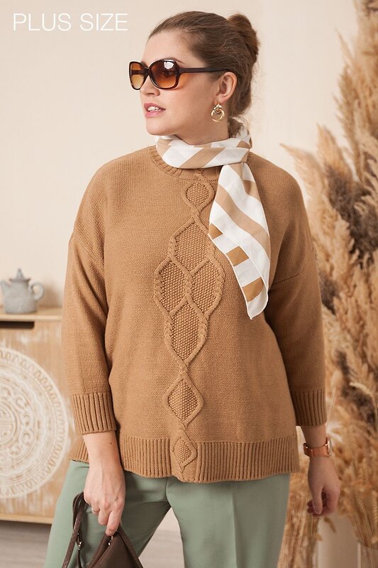 VILATTE Джемпер 568148 D39.469 бежевый