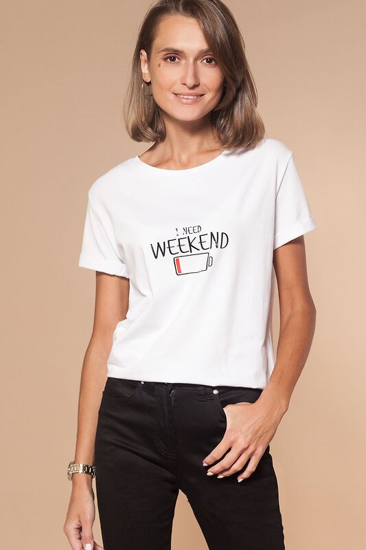 VILATTE Футболка 568156 D49.647 белый_I need weekend