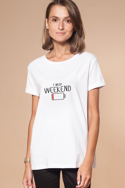 VILATTE Футболка 568156 D49.647 белый_I need weekend