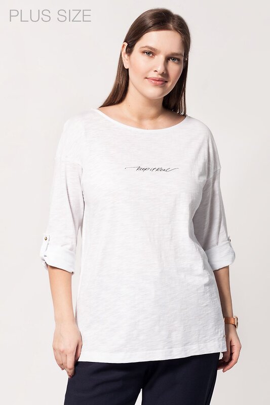 VILATTE Футболка 568168 D49.724 белый_keep it real