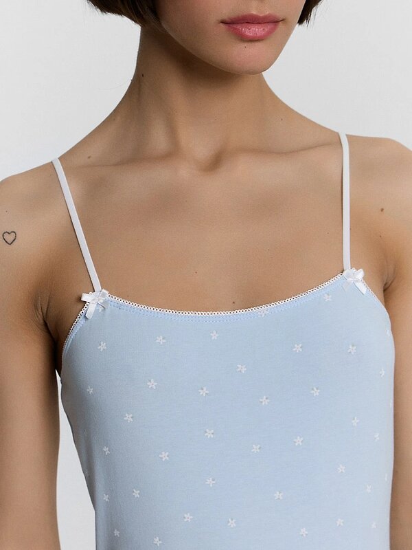 MARK FORMELLE Сорочка 568235 572393 ромашки на голубом