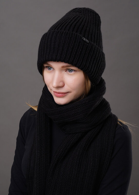 CLEVER Шапка 91314 102680ап чёрный