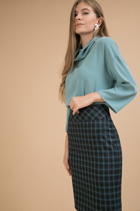 Emka Fashion Блузка 93863 B2268/antoniazi морская волна