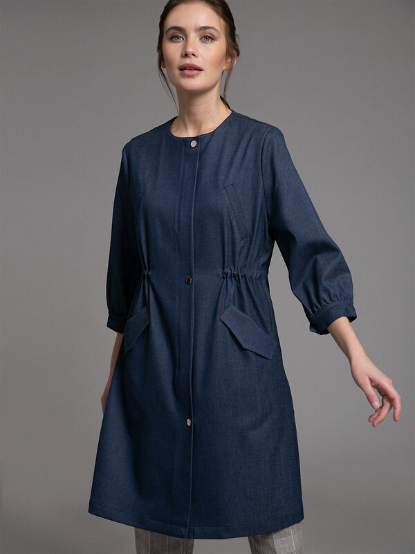 Emka Fashion Плащ 93983 T002/rayona синий
