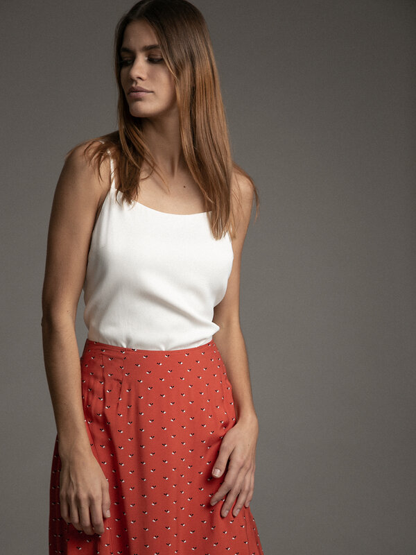 Emka Fashion Юбка 94121 S897/hold терракотовый