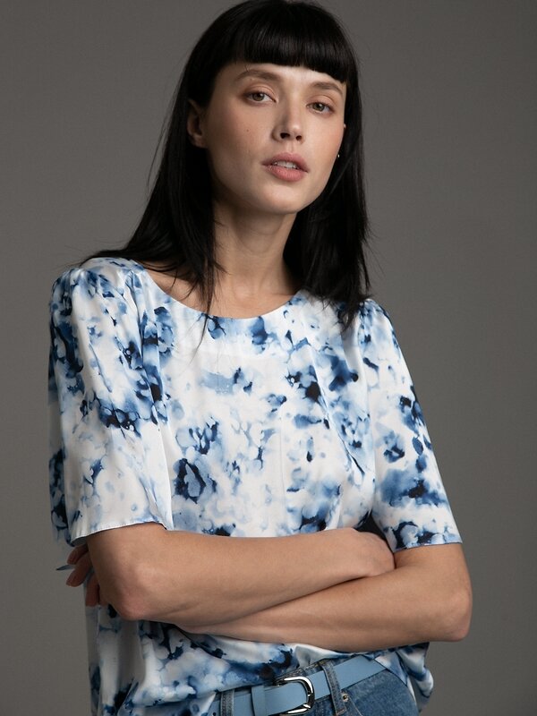 Emka Fashion Блузка 94602 B2513/arusa голубой