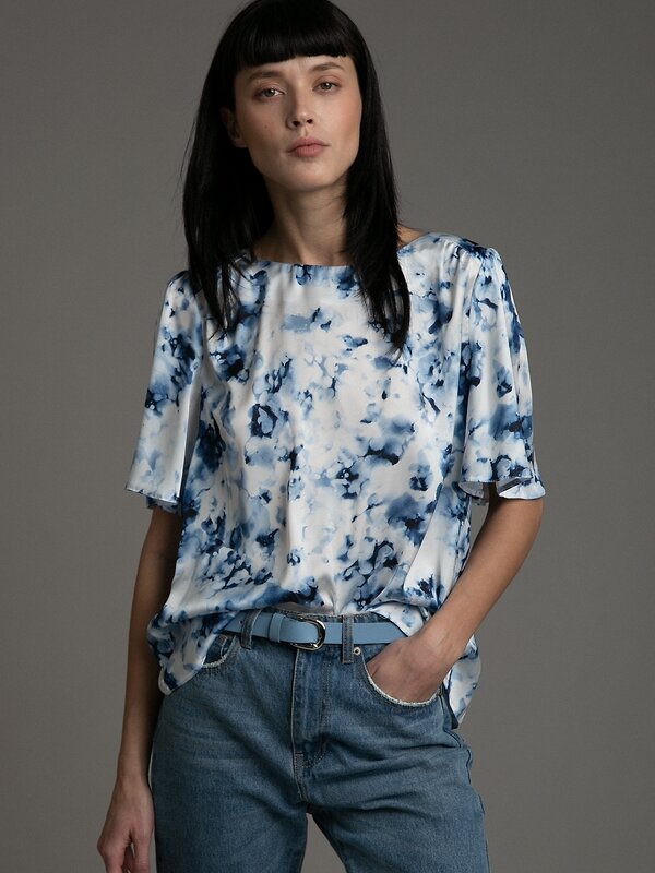 Emka Fashion Блузка 94602 B2513/arusa голубой