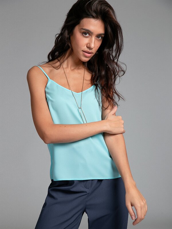 Emka Fashion Топ 94604 B2416/lyusina бирюзовый
