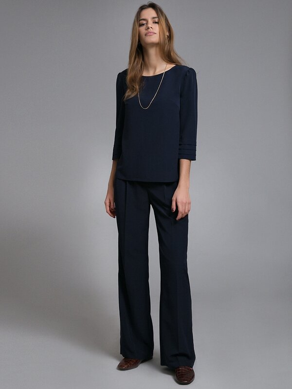 Emka Fashion Блузка 94609 B2501/nitesa темно-синий