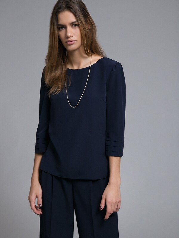 Emka Fashion Блузка 94609 B2501/nitesa темно-синий