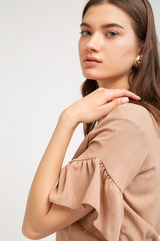 Emka Fashion Платье 95909 PL878/andrea бежевый, золотой