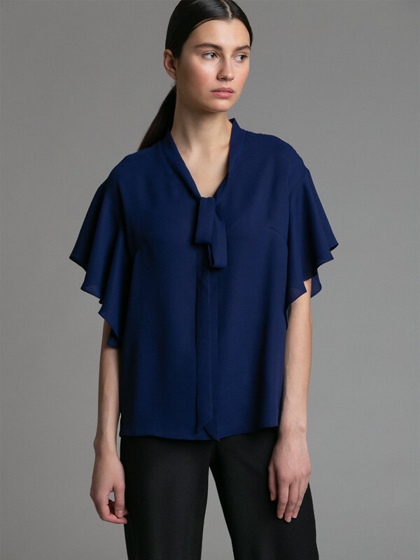 Emka Fashion Блузка 98857 B2516/beni темно-синий