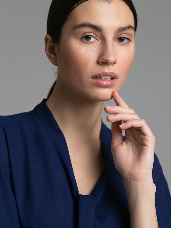 Emka Fashion Блузка 98857 B2516/beni темно-синий