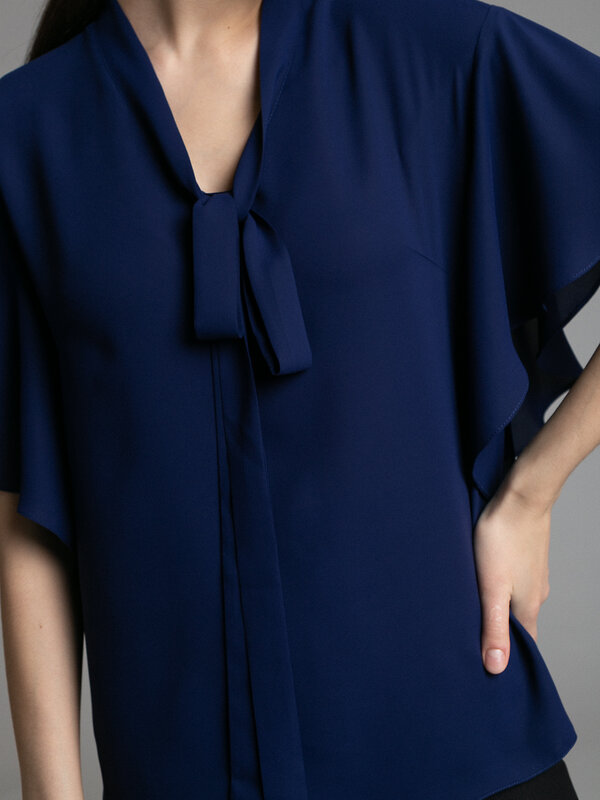 Emka Fashion Блузка 98857 B2516/beni темно-синий