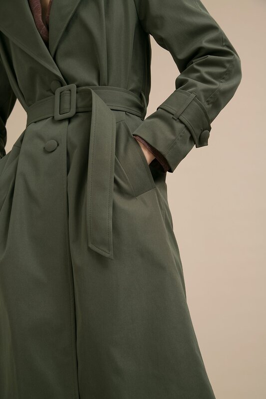 Emka Fashion Плащ 100981 T018/yuko хаки
