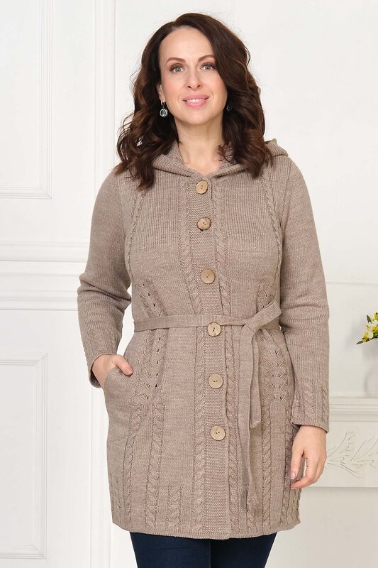 Ankoli Кардиган 103014 35754к кофейный