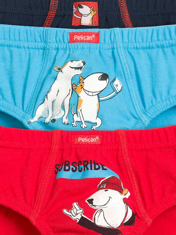 PELICAN Трусы 132386 BULB3194(3) Красный/голубой/темно-синий