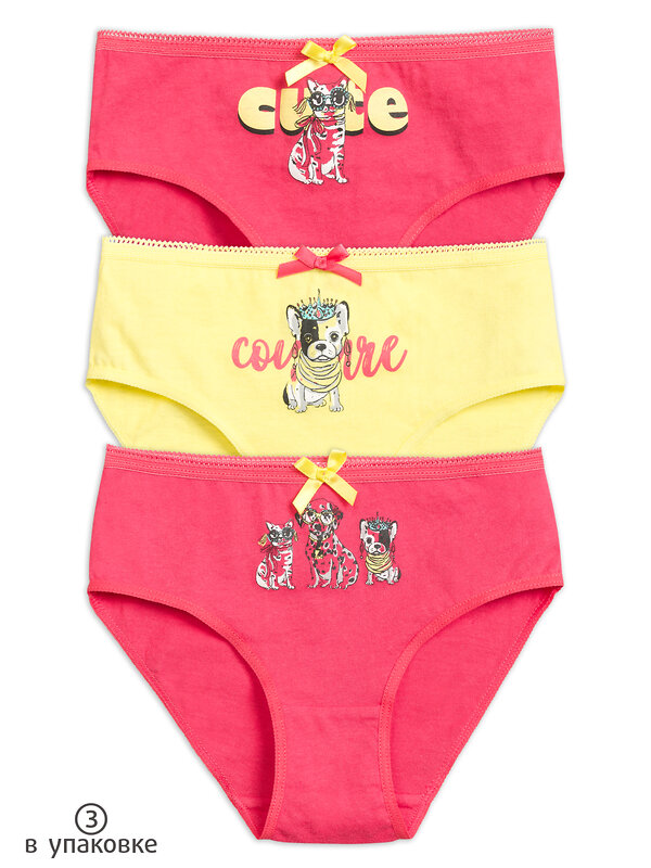 PELICAN Трусы 132917 GULB3210(3) Малиновый/желтый