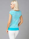 Gatta Футболка 232662 TEE DONNA STRIPES turchese/white gtt