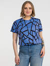 Апрель Футболка 239729 1ЖДФК3174001н голубая мозаика на черном