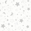 Облачко Простыня 242345 776901 Белый/серые звезды