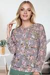 RISE Блузка 250248 4130-24/02 Нежно-сиреневый, белый