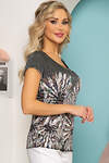 LT Collection Футболка 259747 Б3777 чёрный, принт: горошек, цветы