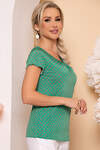 LT Collection Футболка 259749 Б3787 зелёный, принт: горошек (фуксия)