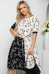 LT Collection Платье 284187 П5432 бежевый, чёрный