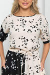 LT Collection Платье 284187 П5432 бежевый, чёрный