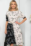 LT Collection Платье 284187 П5432 бежевый, чёрный