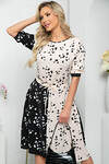 LT Collection Платье 284187 П5432 бежевый, чёрный