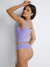 JS Omsa Майка 284535 БOmD S Lurex Wafle 1242-03SS на широких бретелях укороченная lilla/lurex