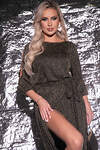 LT Collection Платье 324303 П7397 мерцающий чёрный с золотом