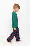 CROCKID Пижама 324508 К 1603 темно-зеленый, текстильная клетка