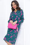 Bellovera Платье 395303 73П6008 зеленый, розовый