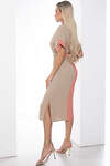 LT Collection Платье 406888 П8714 бежевый, коралловый
